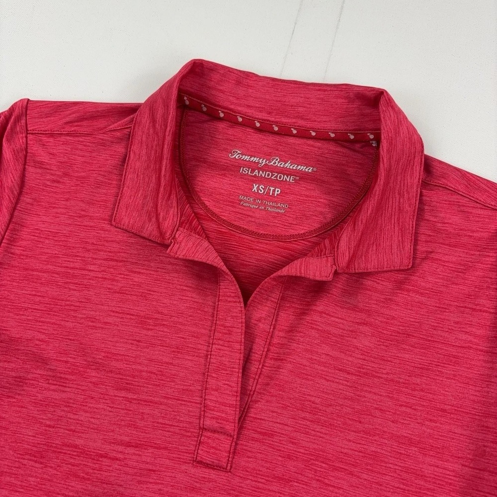 Tommy Bahama Polo Shirt Womens XS Pink IslandZone Short Sleeve Golf Stretch